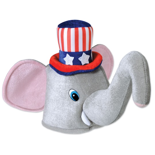 Beistle Adult Patriotic Elephant Plush Hat